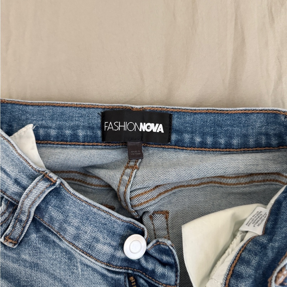 Fashion Nova Light Blue Denim Pants
